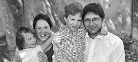 Maria Theresia, Andrea, Johannes Junior und Johannes Wiedeck
